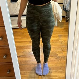 Green camouflage leggings